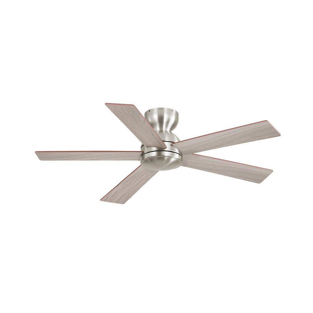 42 in. Flush Mount Indoor/Outdoor Brushed Nickel Powerful Standard Ceiling Fan No Lights with Remote Control Included price history on PriceWatchPro