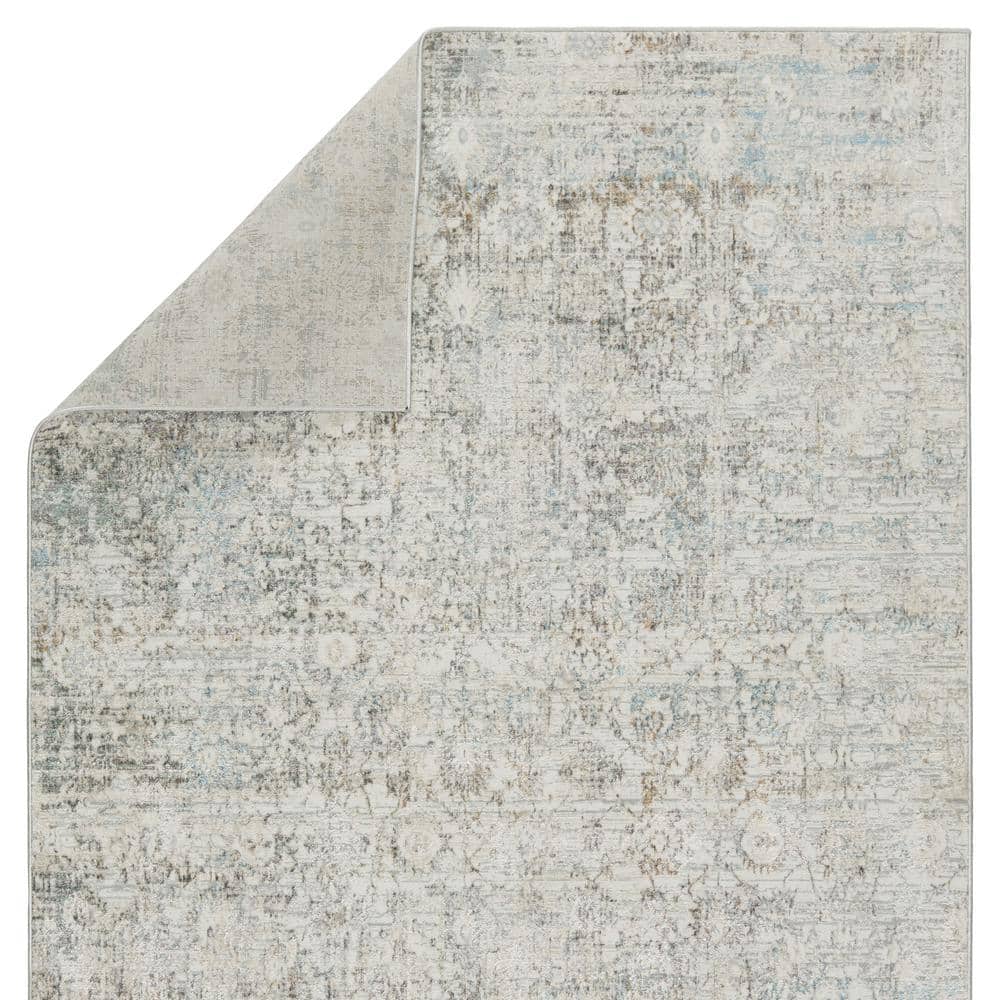 Melo 10' x 14' Gray Trellis Synthetic Area Rug