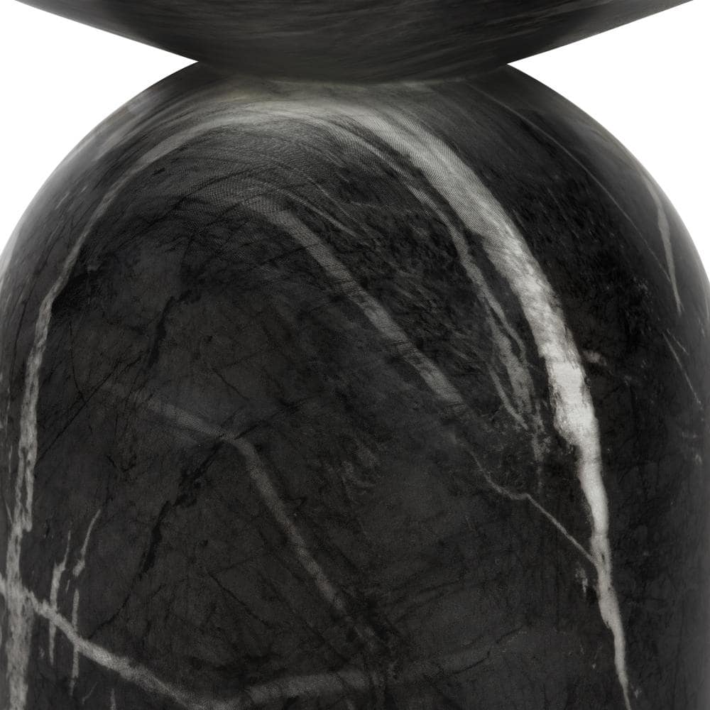 Wels 17.5 in. Black Marble End Table - thumbnail 5