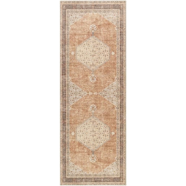 Livabliss Becki Owens x Surya Lila Tan Oriental 3 ft. x 7 ft. Indoor Runner Area Rug