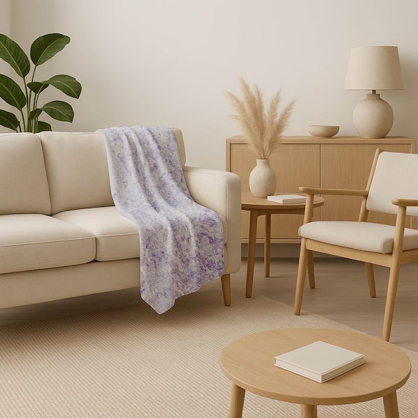 Premium Machine Washable ASB829 Plum 50 in. x 70 in. Sherpa Throw Blanket