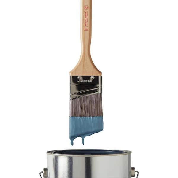 911214 Paint Brush: Flat Sash Brush, 2 1/2, Synthetic, Polyester, 9 3/4  Overall Lg