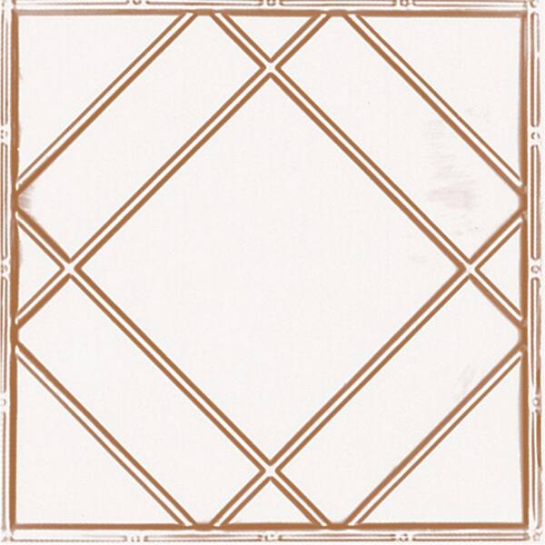 Shanko 2 ft. x 2 ft. Clip Up Tin Ceiling Tile in Satin Copper (24 sq. ft./case)
