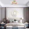 TOZING 16 in. 4-Light Modern Sputnik Gold Ceiling Light