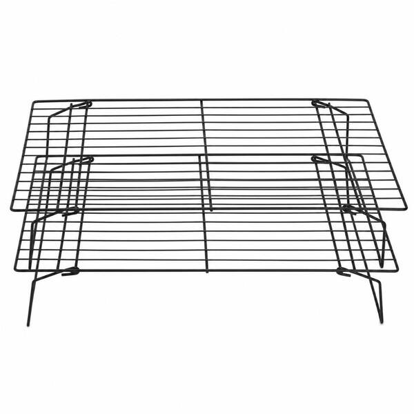 Stainless Steel Stackable Cooling Rack, 15.7 in x 9.8 in, Tight Grid for Optimal Airflow (3-Pack)