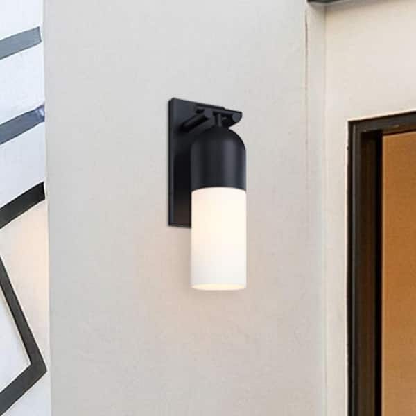 Designers Fountain Ever Spring 22 in. 1-Light Black Outdoor Wall Sconce Lantern Light for Porches