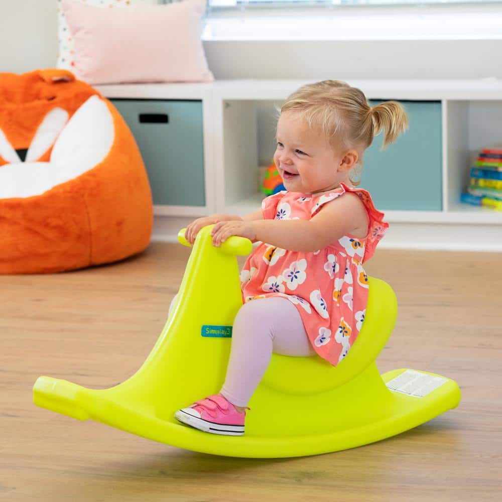 Bright Yellow Plastic Toddler Rocking Rider