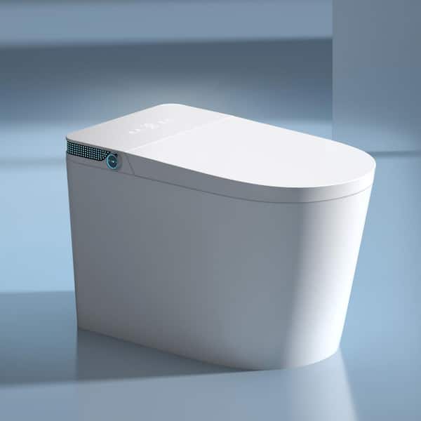 1.2GPF Built-in Tank Elongated Bidet Toilet in White With Auto Open/Close, Heated Seat, Warm Air Drying, Digital Display