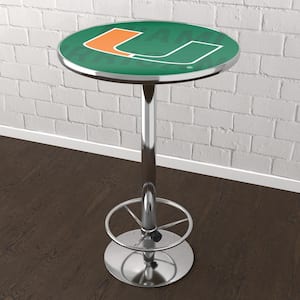 University of Miami Wordmark Green 42 in. Bar Table