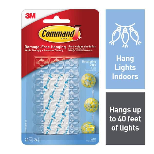 Command Clear Decorating Clips (20 Hooks, 24 Strips)