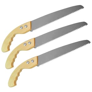 11 in. Tri-Cut Straight Blade Hand Pruning Saw with Wood Handle (3-Pack)