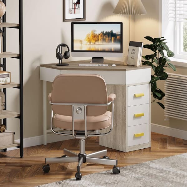 Modern corner desk with drawers discount