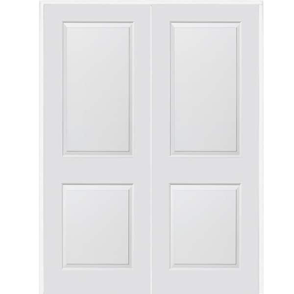 MMI DOOR 72 in. x 84 in. Smooth Carrara Both Active Solid Core Primed Molded Composite Double Prehung Interior Door