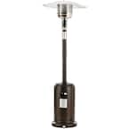 48,000 BTU Bronze Patio Heater Standing with Moving Wheels