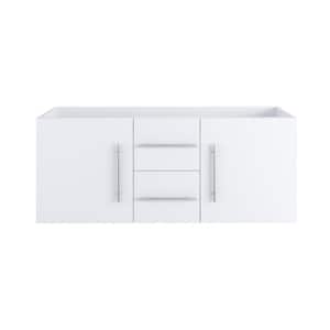 Napa 60 in. W x 22 in. D x 21 in. H Double Sink Bath Vanity Cabinet without Top in Glossy White, Wall Mounted