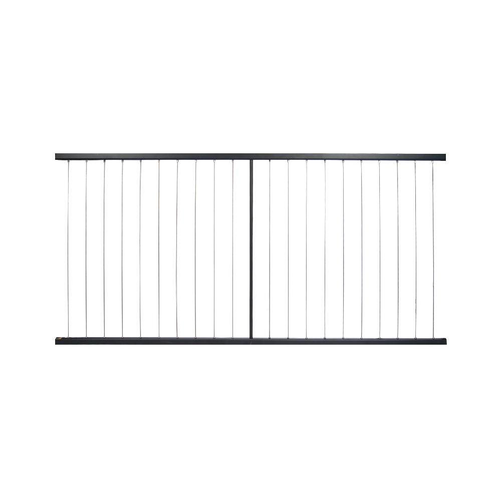 Fe26 Vertical Cable Rail 40 in. x 6 ft. Black Sand Steel Railing Level Panel price history on PriceWatchPro