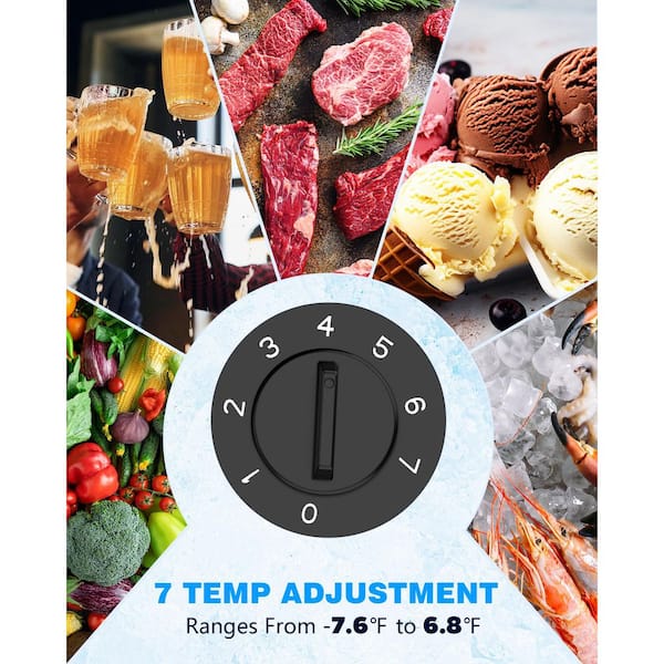 Garage Ready 20.67 in. 1.8 cu. ft. Manual Defrost Chest Freezer with Temperature Alarm Chest Freezer in Black