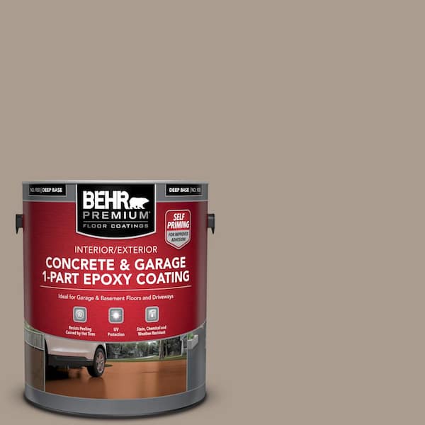 BEHR PREMIUM 1 gal. #N210-4 Espresso Martini Self-Priming 1-Part Epoxy Satin Interior/Exterior Concrete and Garage Floor Paint