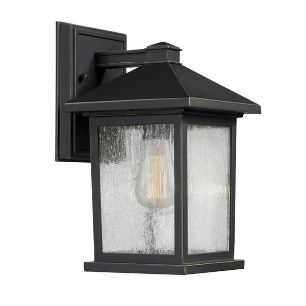Unbranded Portland Oil Rubbed Bronze Outdoor Hardwired Wall Sconce with No Bulbs Included