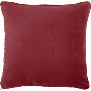 Jordan Red Geometric Cotton 16 in. X 16 in. Throw Pillow
