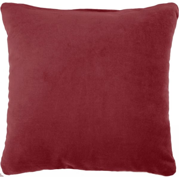 HomeRoots Jordan Red Geometric Cotton 16 in. X 16 in. Throw Pillow