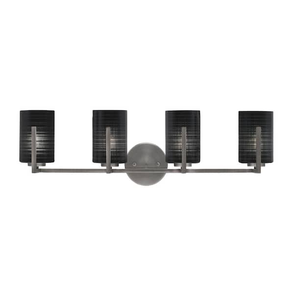 Unbranded Cottonwood 29 in. 4-Light Graphite Vanity Light