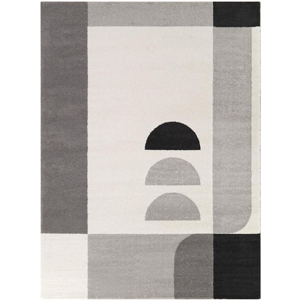 BALTA Onsager Grey 8 ft. x 10 ft. Geometric Area Rug