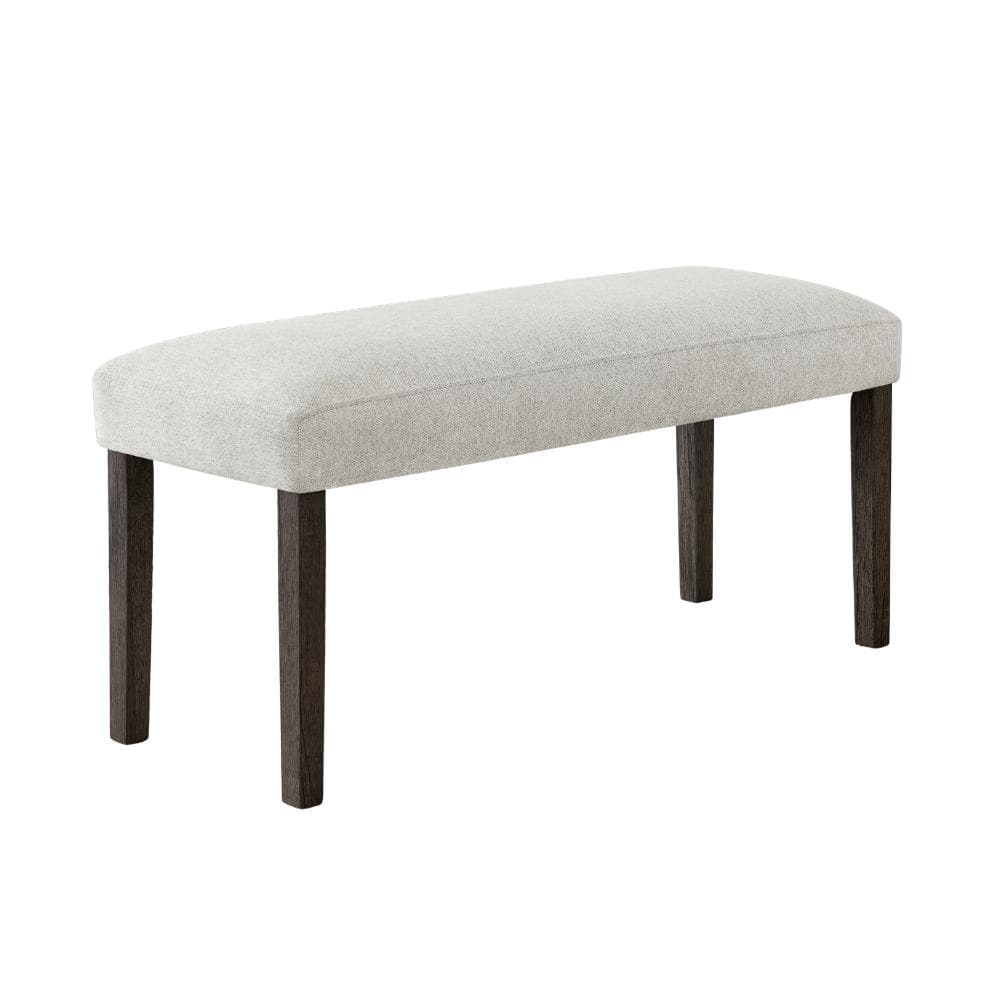 42 in. W Gray Upholstered Dining Bench with Walnut Wood Finish,Entryway Bench,End of Bed Bench,Indoor Bench Seat price history on PriceWatchPro