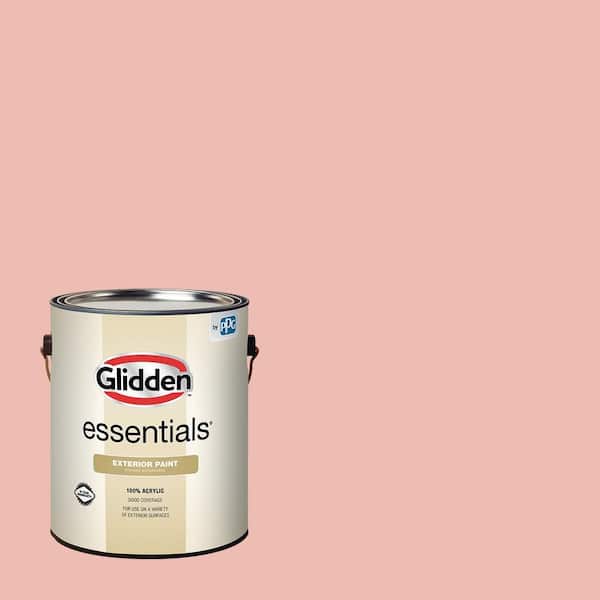 Glidden Essentials 1 gal. PPG1063-4 Georgia Peach Satin Exterior Paint