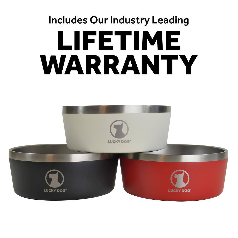 Blue Stainless Steel Non-Slip Dog Bowl, 64 Ounce