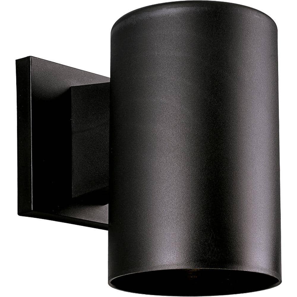 "Cylinder Collection 5"" Black Polymeric Modern Outdoor Wall Lantern Light" price history on PriceWatchPro