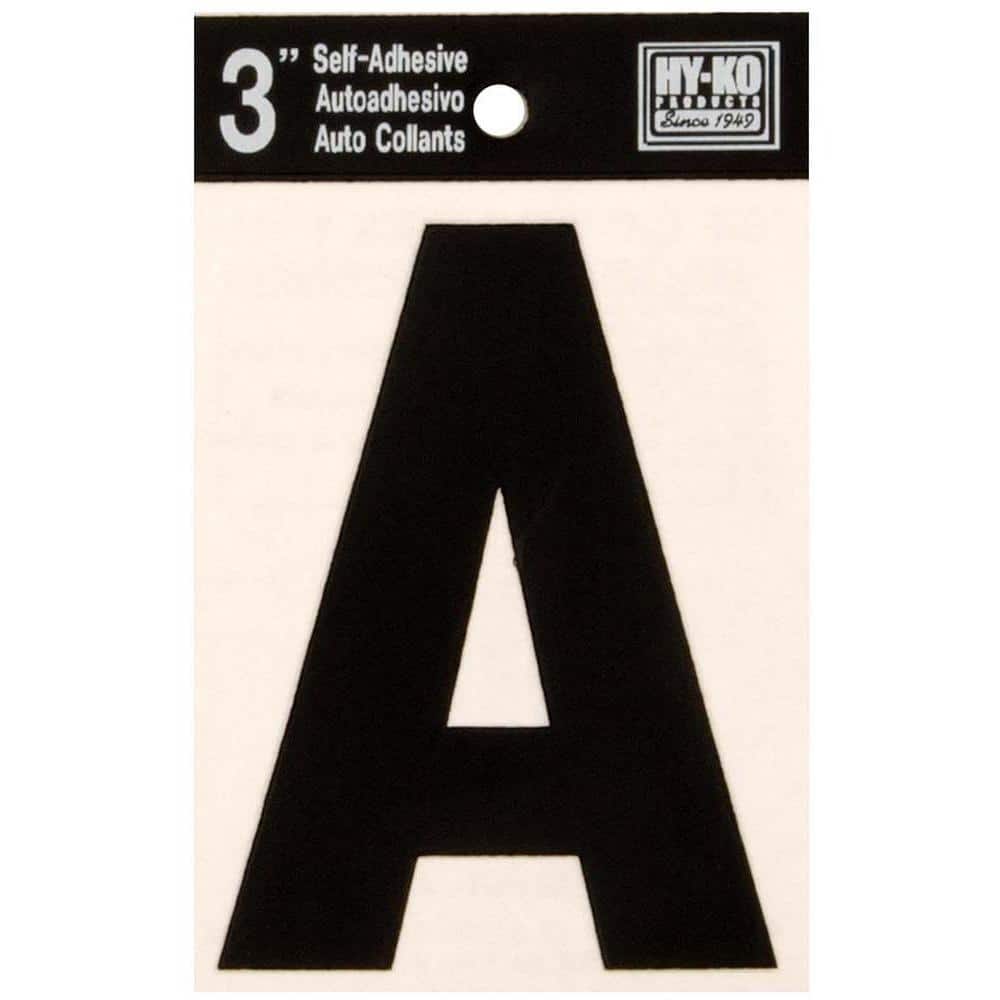 30416 Black 3 HY-KO PROD Adhesive Letter F 