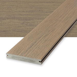 Vista 1 in. x 6 in. x 16 ft. Dunewood Brown Grooved Edge Class B Fire-Rated Composite Deck Board