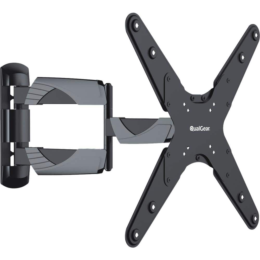 QualGear Universal Ultra Slim Low-Profile Full-Motion Wall Mount for 23 in.  55 in. TVs, Black [UL Listed] QG-TM-A-012 The Home Depot
