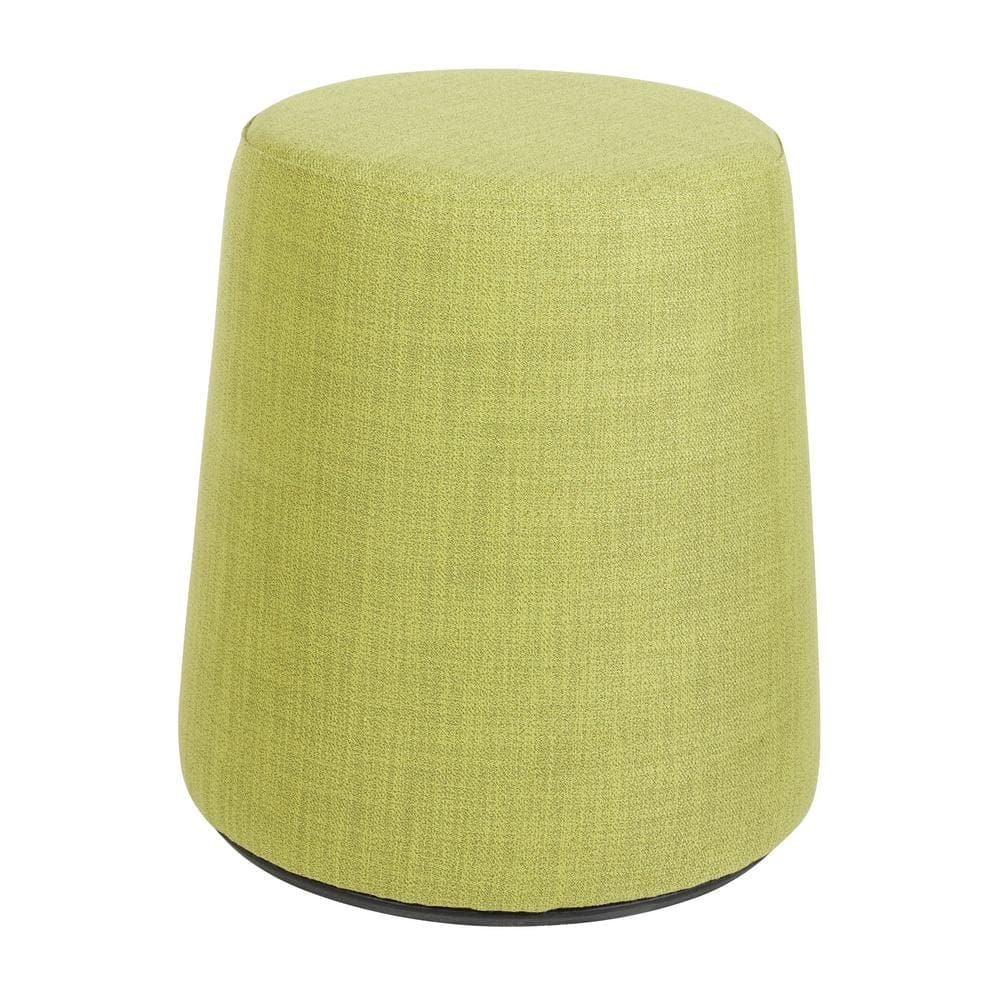 Office Star Products - Active Seat with Carry Handle Round Contemporary Fabric Ottoman - Green