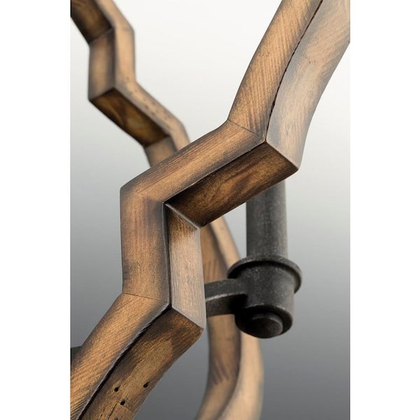 Progress Lighting Spicewood Collection 4-Light Gilded Iron Farmhouse Chandelier Light