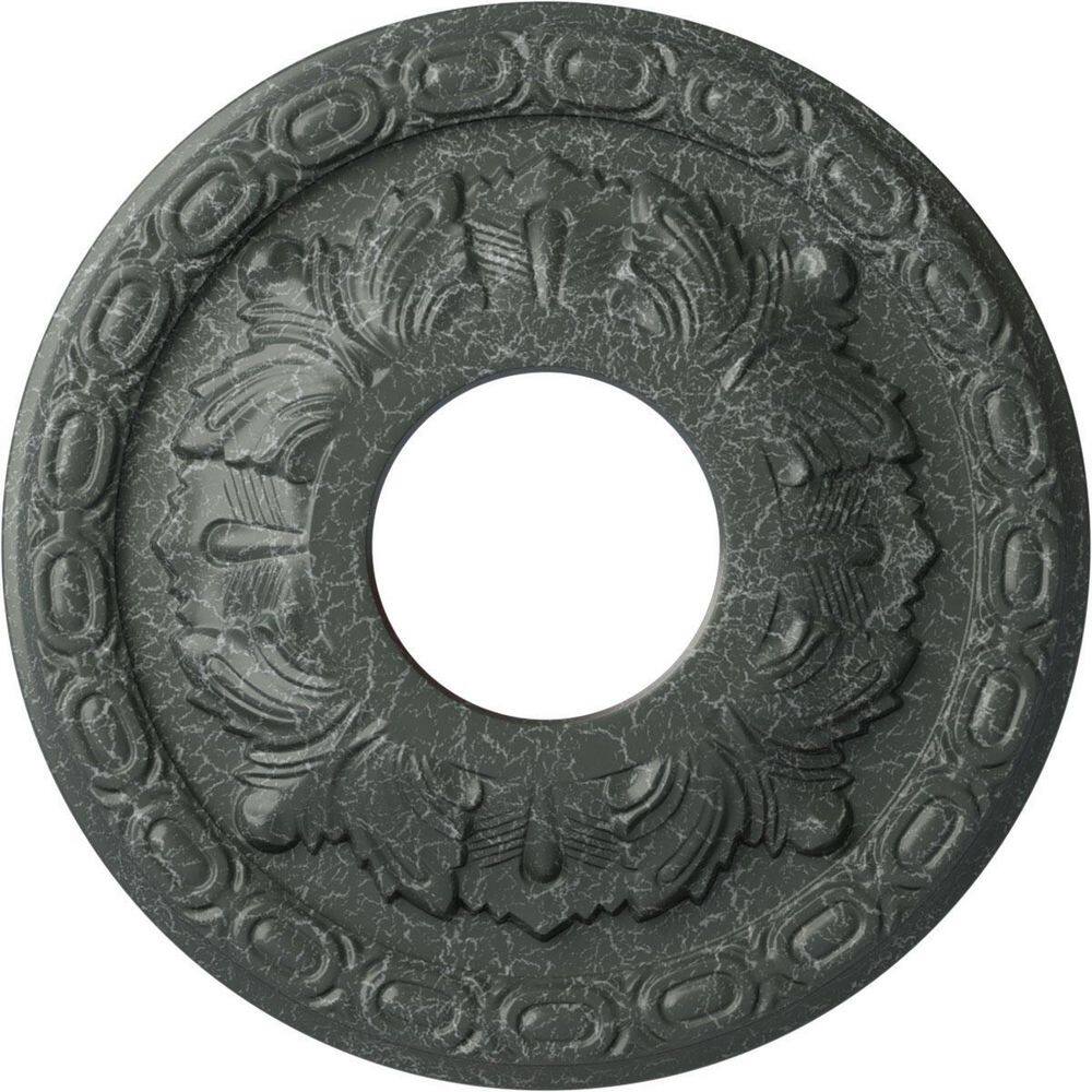 "1-1/8"" x 11-3/8"" x 11-3/8"" Polyurethane Leaf Ceiling Medallion, Athenian Green Crackle" price history on PriceWatchPro