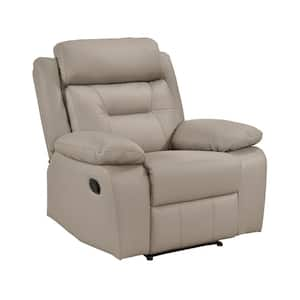 Emillia Latte Leather Manual Recliner