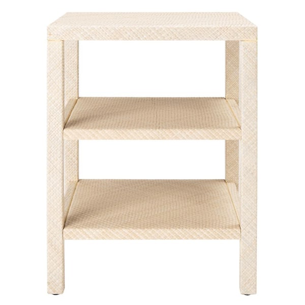 SAFAVIEH Apis 17.2 in. Beige Rectangle Wood End Table