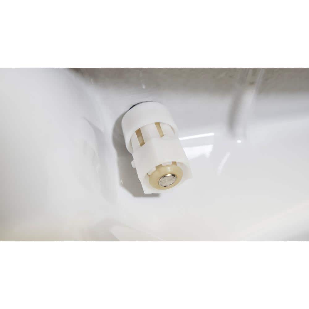 White Round Plastic Toilet Seat with Metal Hinges