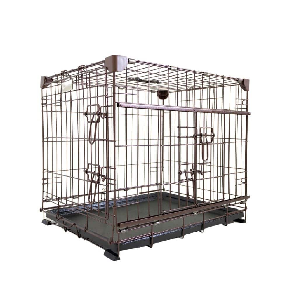 Dwell Series 24 in. W x 21 in. H x 18 in. D Bronze Metal Dog Crate with Sliding Door price history on PriceWatchPro