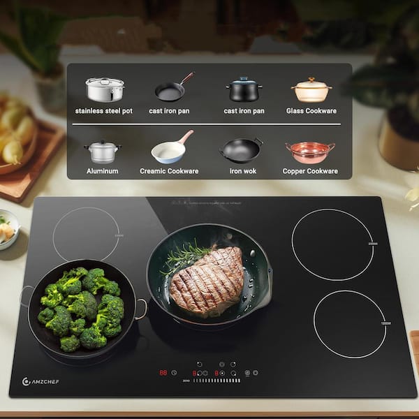 amzchef 36 in. 5 Elements Ceramic Radiant Electric Cooktop in