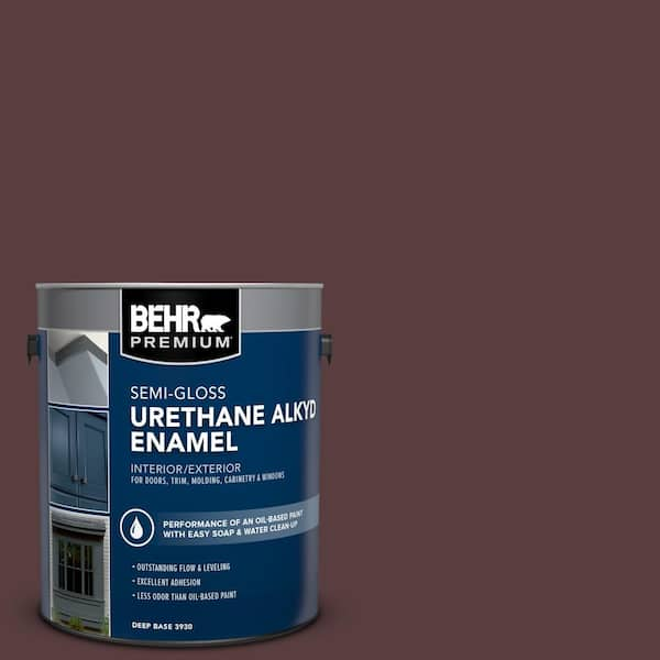 BEHR PREMIUM 1 gal. #PPU1-02 Divine Wine Urethane Alkyd Semi-Gloss Enamel Interior/Exterior Paint