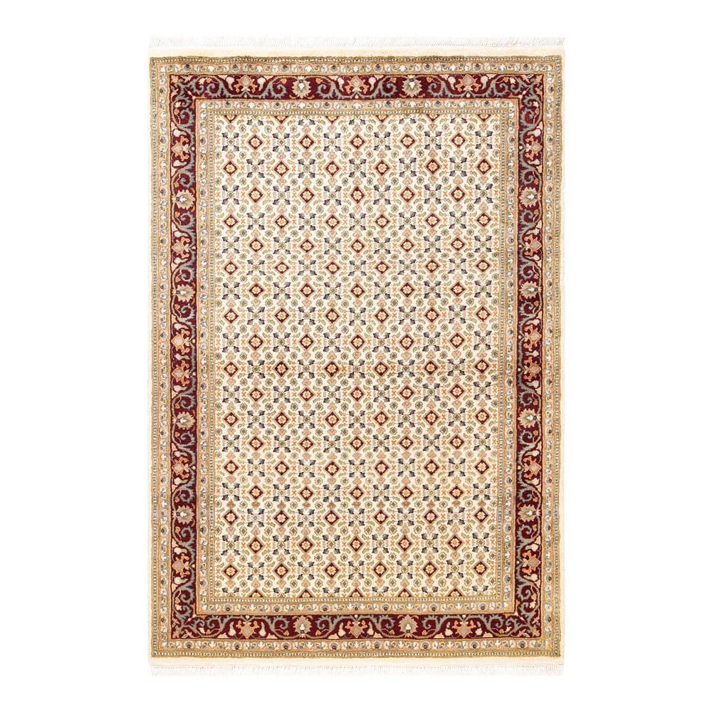 Mogul 4 ft. x 6 ft. Ivory Oriental Wool Indoor Area Rug price history on PriceWatchPro