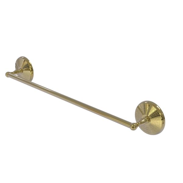 Allied Brass Monte Carlo Collection 18 in. Wall Mounted Towel Bar in Unlacquered Brass
