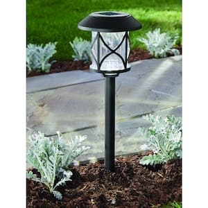 Frazier 10 Lumens Black LED Outdoor Solar Landscape Path Light Set