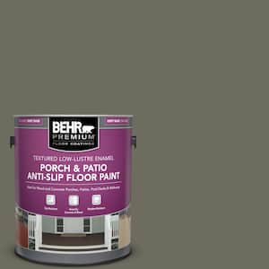 1 gal. #N370-6 Gladiator Gray Textured Low-Lustre Enamel Interior/Exterior Porch and Patio Anti-Slip Floor Paint