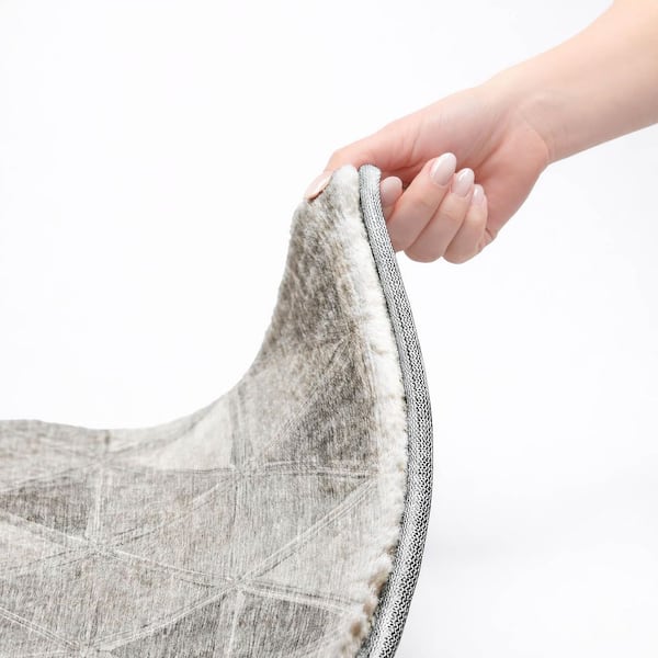 Dream Shag Premium Machine Washable Abstract ADS722 Gray 3 ft. x 4 ft. Area Rug