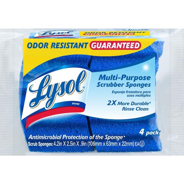 Lysol Odor Resistant Multi-Purpose Scrubber Sponges (4-Pack)