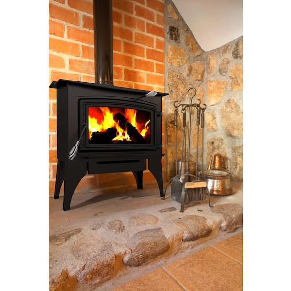 Pleasant Hearth Medium 1,800 sq. ft. 2020 EPA Certified Wood Burning Stove with Legs